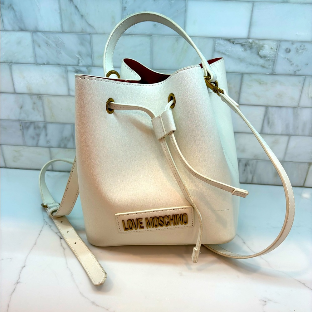 Love Moschino bucket/ crossbody bag. Lightly used.